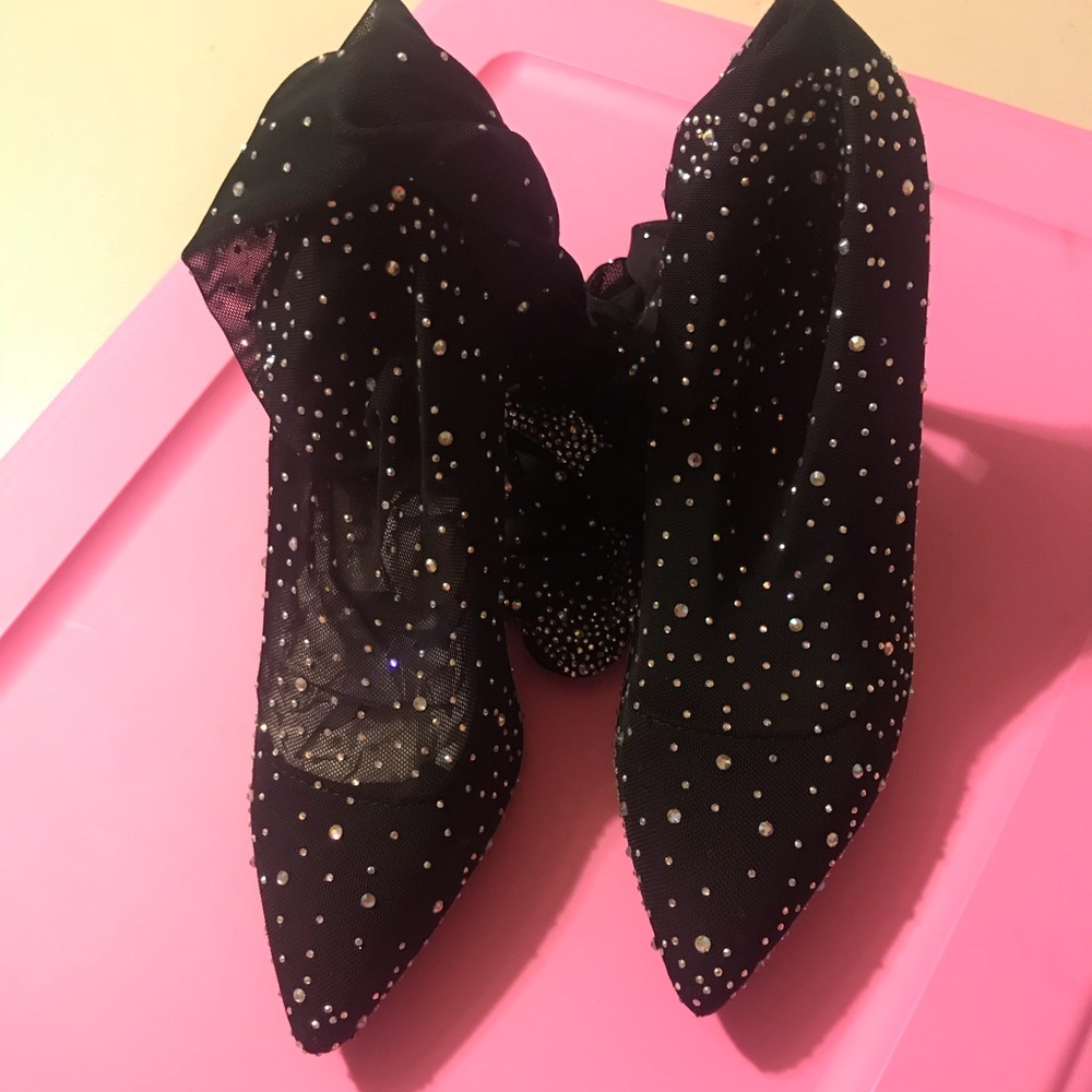 BRAND NEW* Shiny Sequins Knee-High Thin Heel Boots